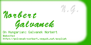 norbert galvanek business card